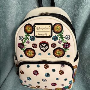 EXCLUSIVE Disney Parks: Loungefly Coco Miguel Floral Mini Backpack NWT